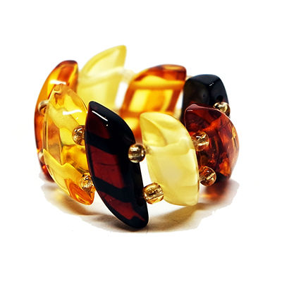 Anillo De Ámbar 5P - Brillo de Luna